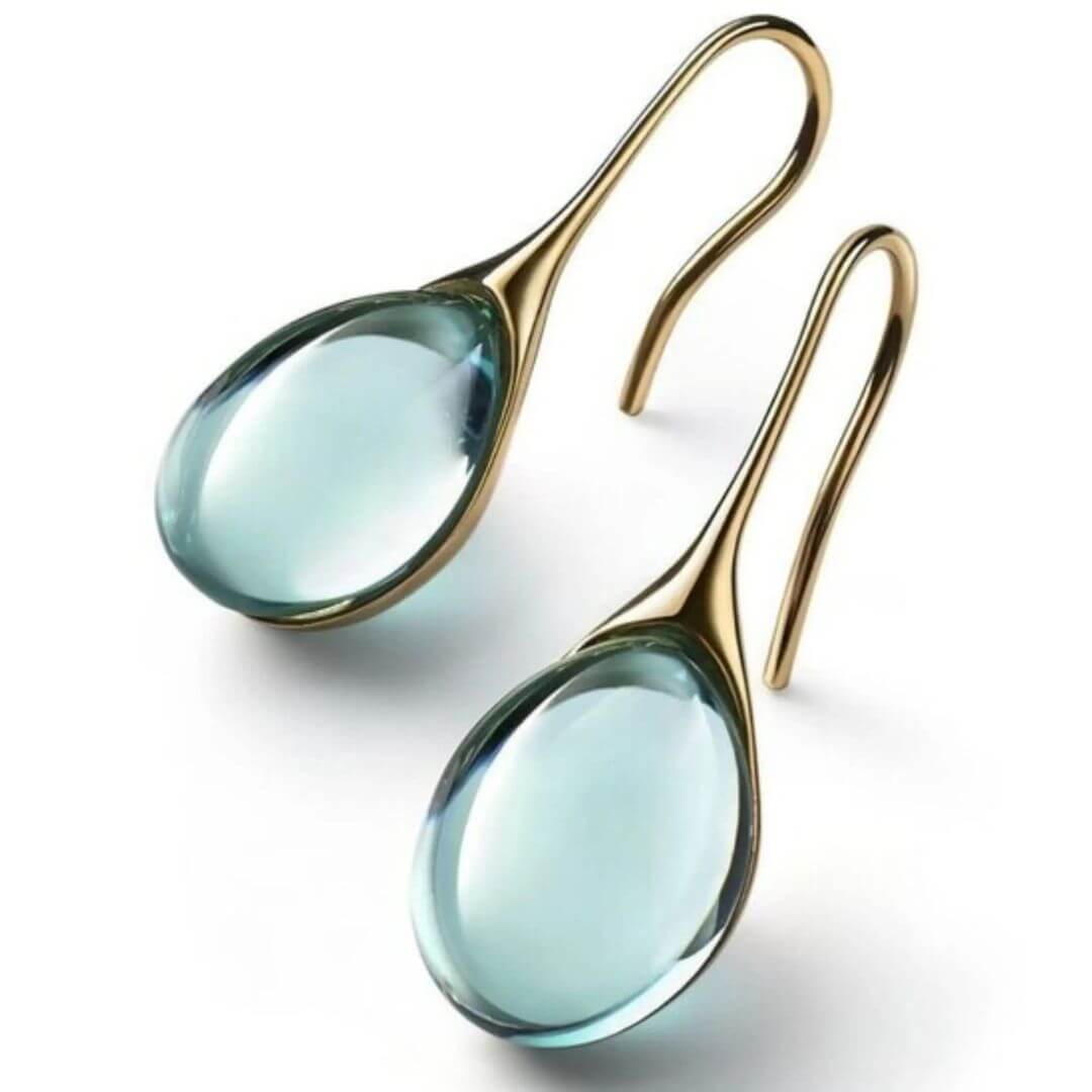 Aquamarine Teardrop Dangle Earrings Diane Jewelry