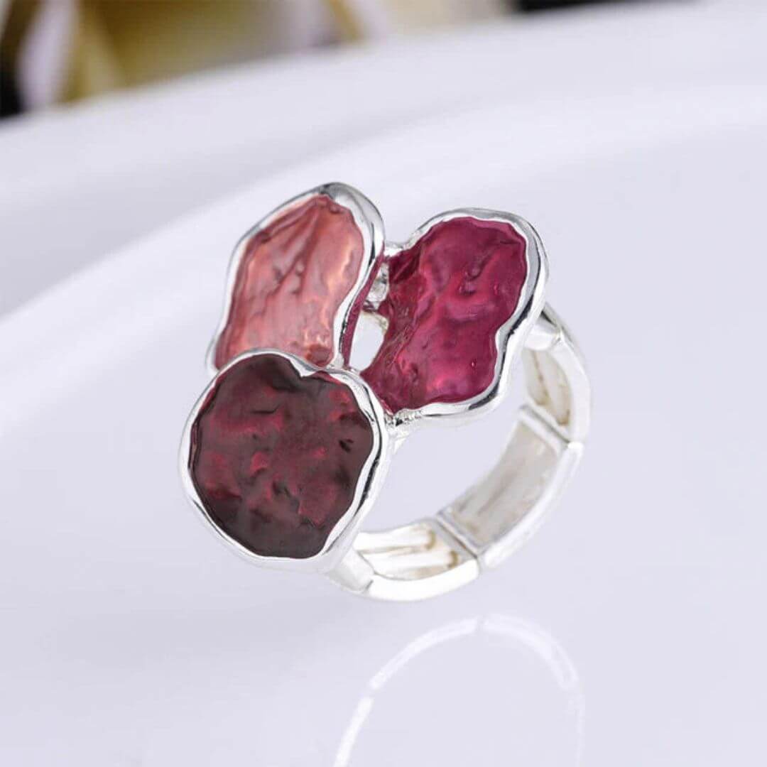 Abstract Petal Statement Ring Silver - Diane Jewelry