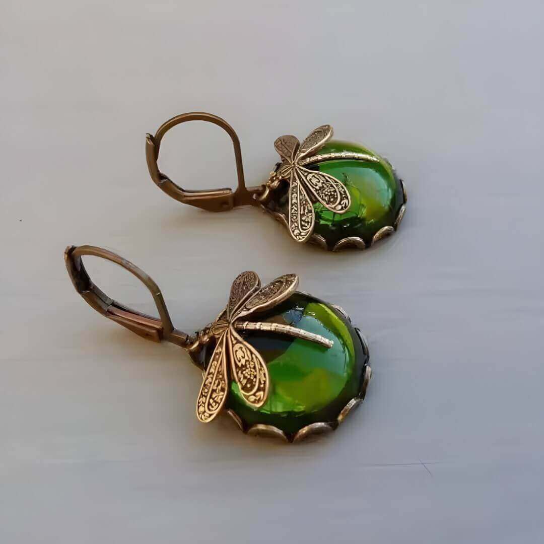 Vintage Dragonfly Dangle Earrings Emma & Noah Jewelry