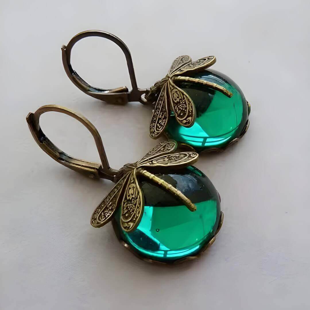 Vintage Dragonfly Dangle Earrings Emma & Noah Jewelry