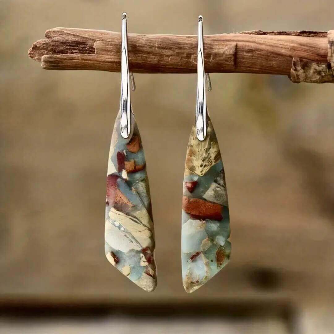 Boho Jasper Statement Earrings Emma & Noah Jewelry