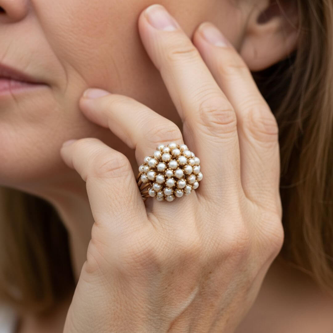 Vintage Pearl Cluster Ring Emma & Noah Jewelry