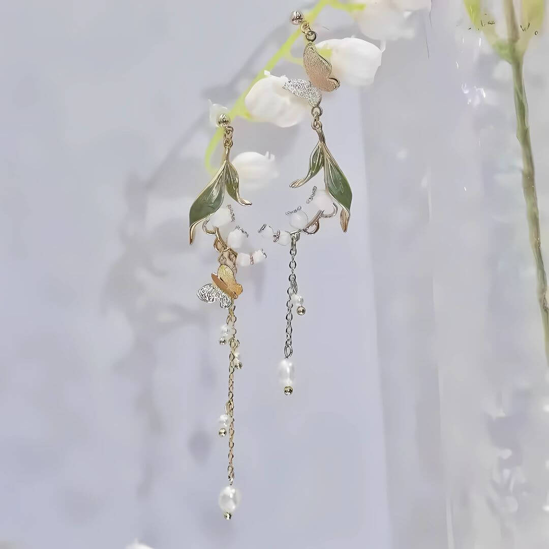 Romantic Floral Drop Earrings - Diane Jewelry