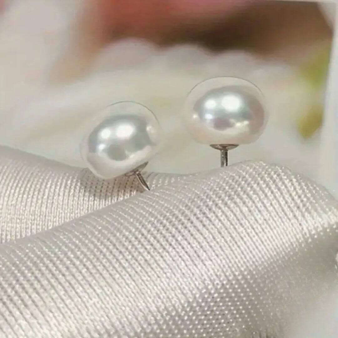 Classic White Pearl Earrings Set - Diane Jewelry