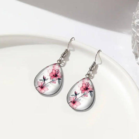 Vintage Floral Teardrop Earrings Women - Diane Jewelry