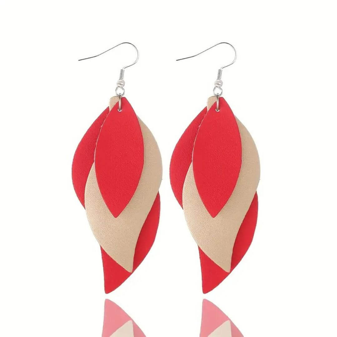 Boho Layered Leaf Earrings Women - Diane Jewelry