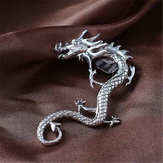Silver Dragon Statement Ear Cuff - Diane Jewelry