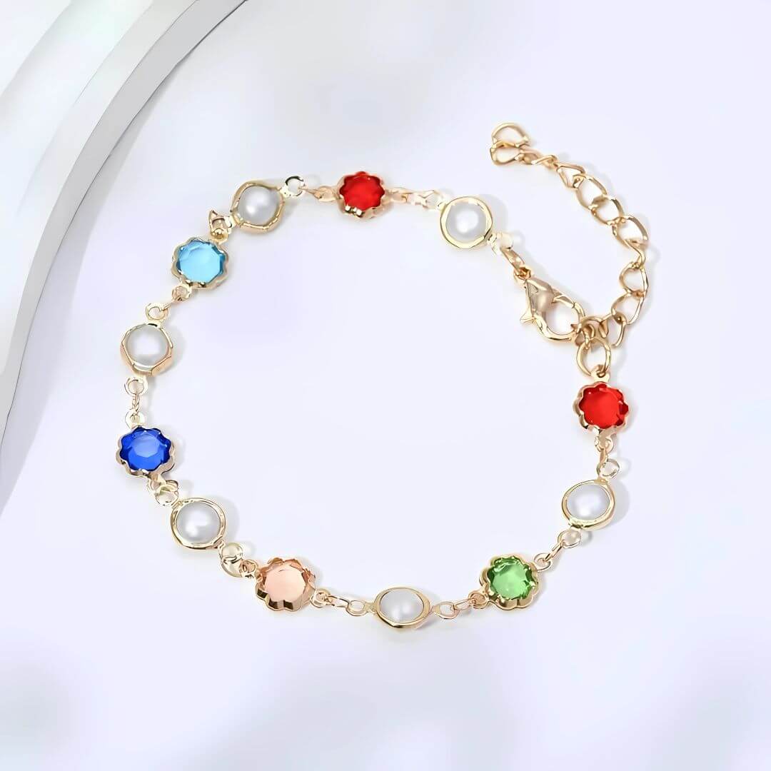 Colorful Butterfly Charm Chain Bracelet - Diane Jewelry