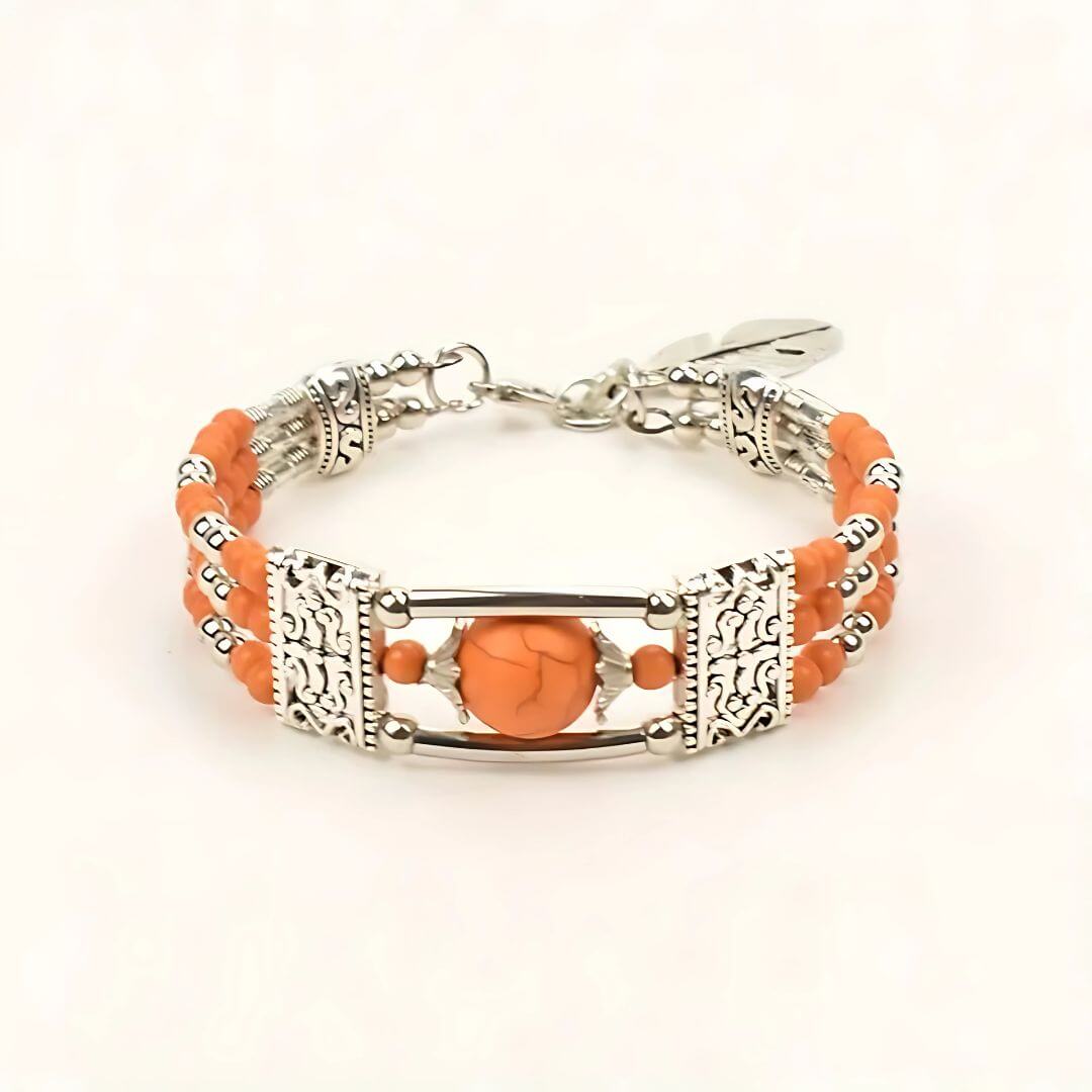 Boho Turquoise Beaded Cuff Bracelet - Diane Jewelry