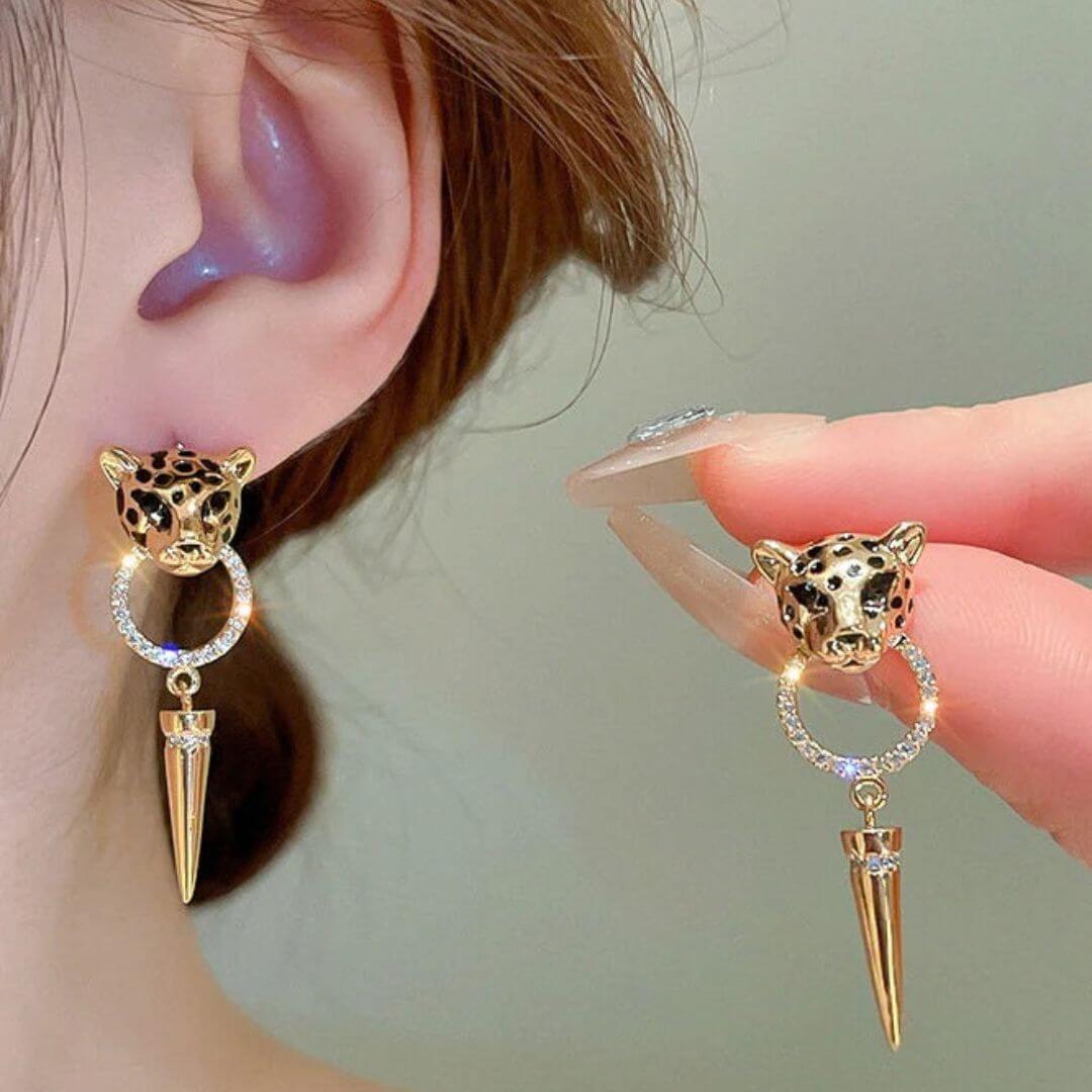 Gold Animal Statement Earrings - Diane Jewelry