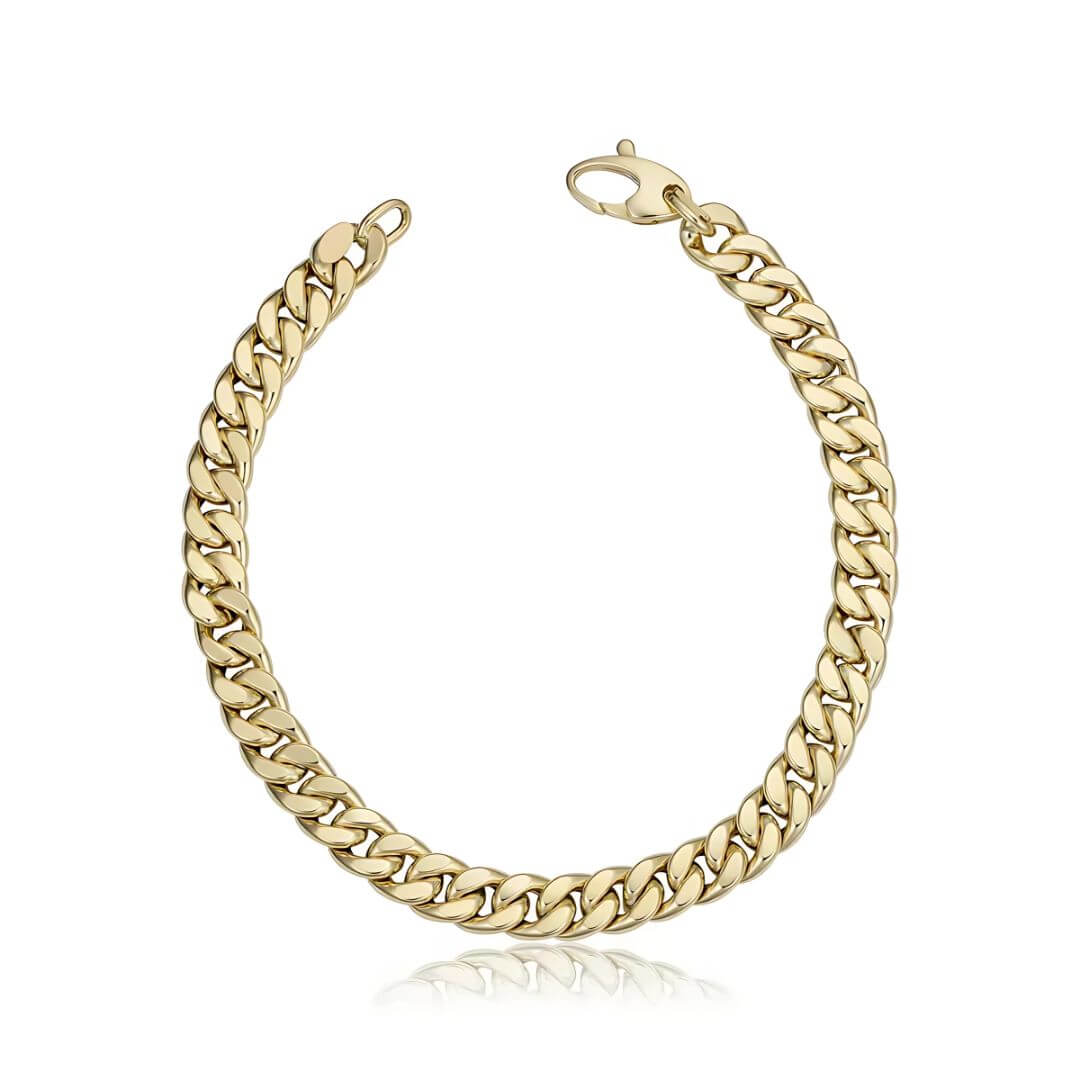 Classic Gold Cuban Link Bracelet - Diane Jewelry
