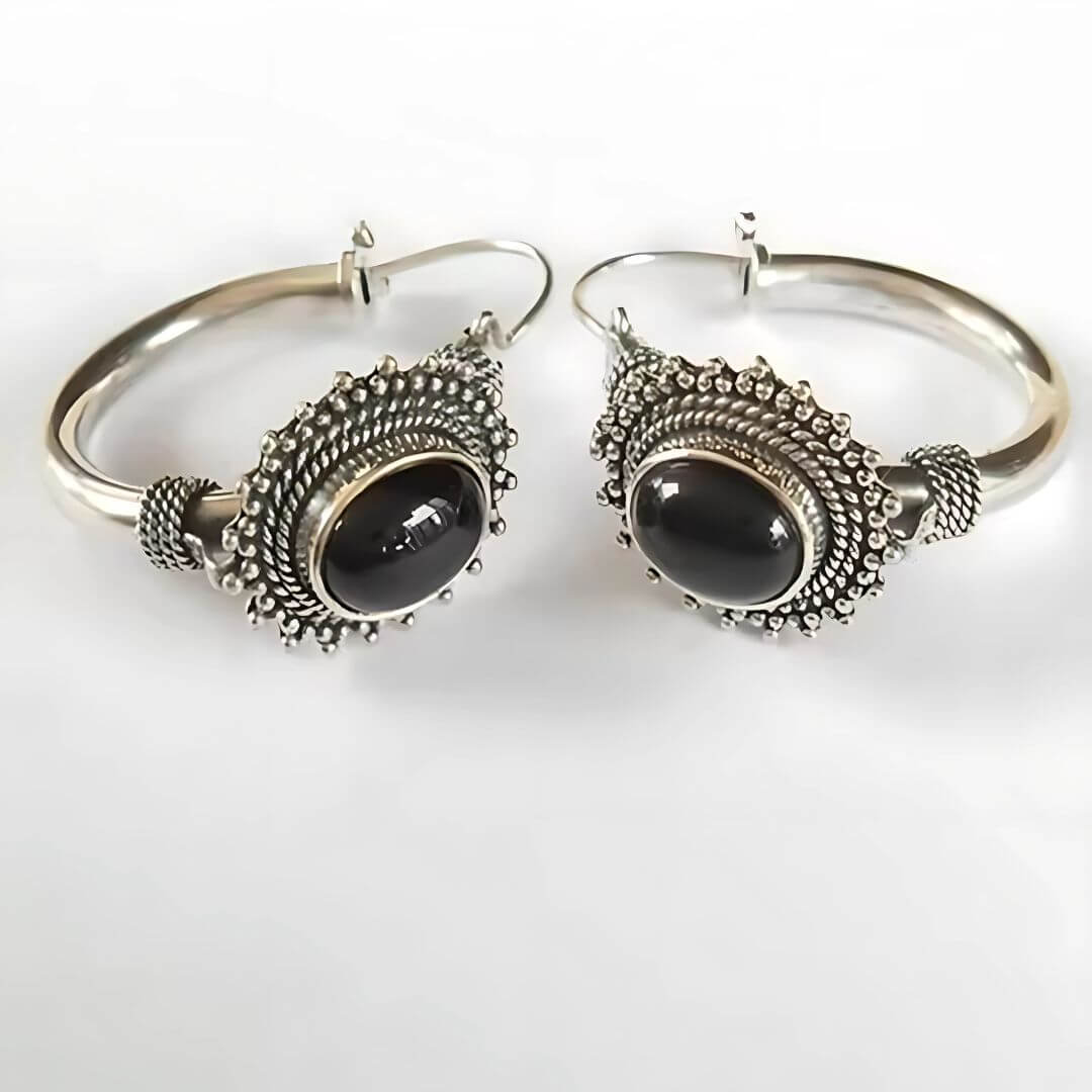 Bali Silver Hoop Earrings - Diane Jewelry