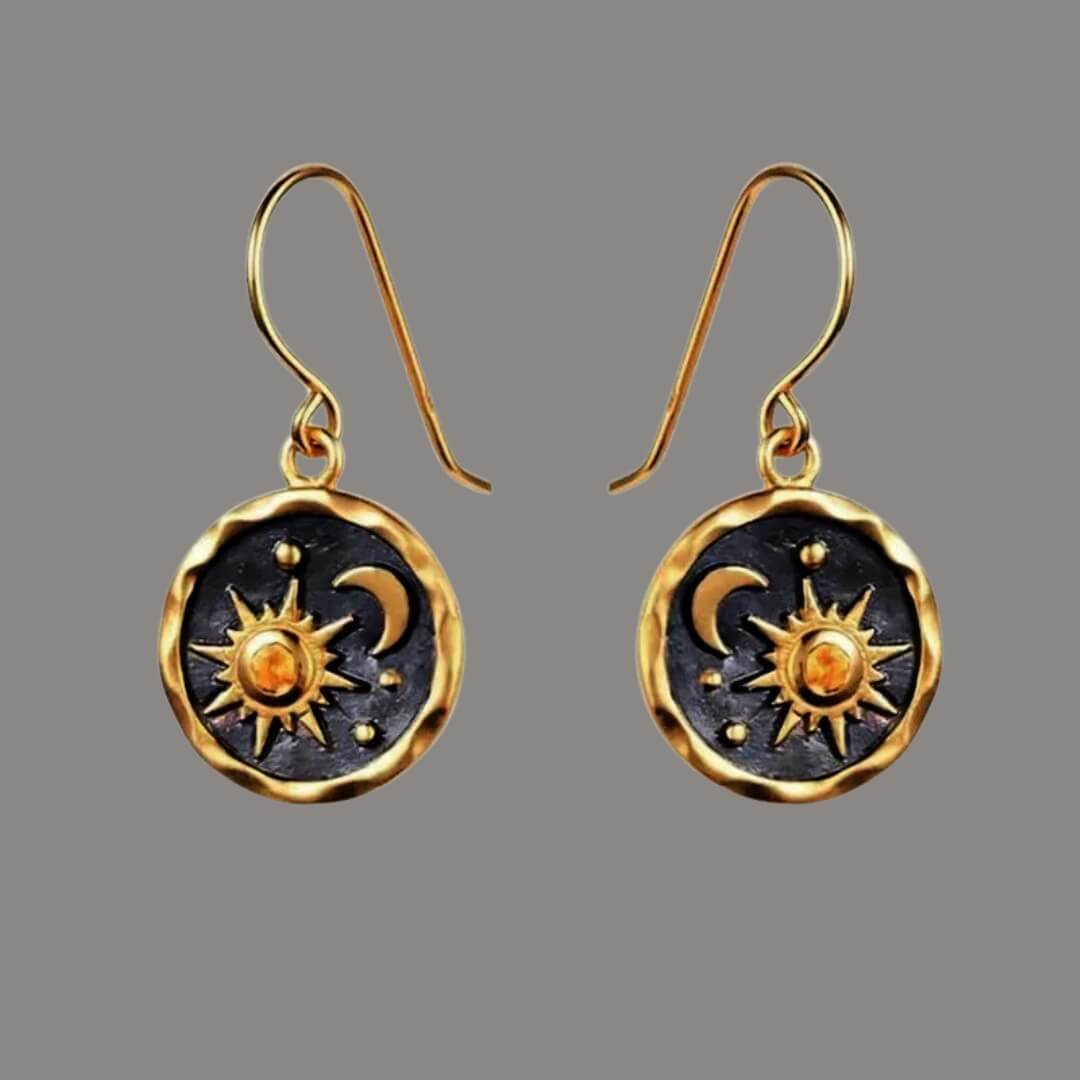 Sun Moon Celestial Earrings - Diane Jewelry