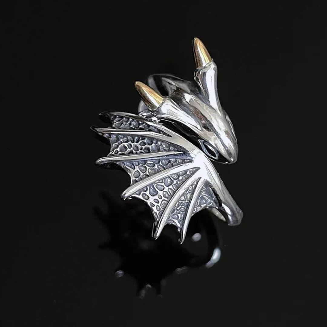 Adjustable Silver Dragon Wrap Ring - Diane Jewelry