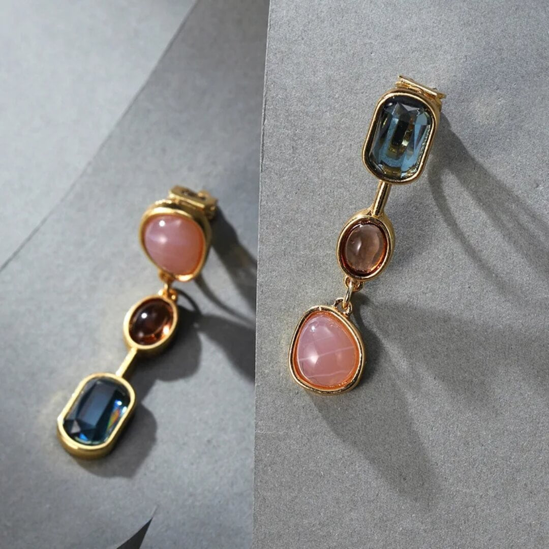 Chic Mixed Stone Earrings - Diane Jewelry