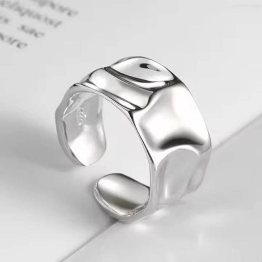 Sterling Silver Geometric Chunky Ring - Diane Jewelry