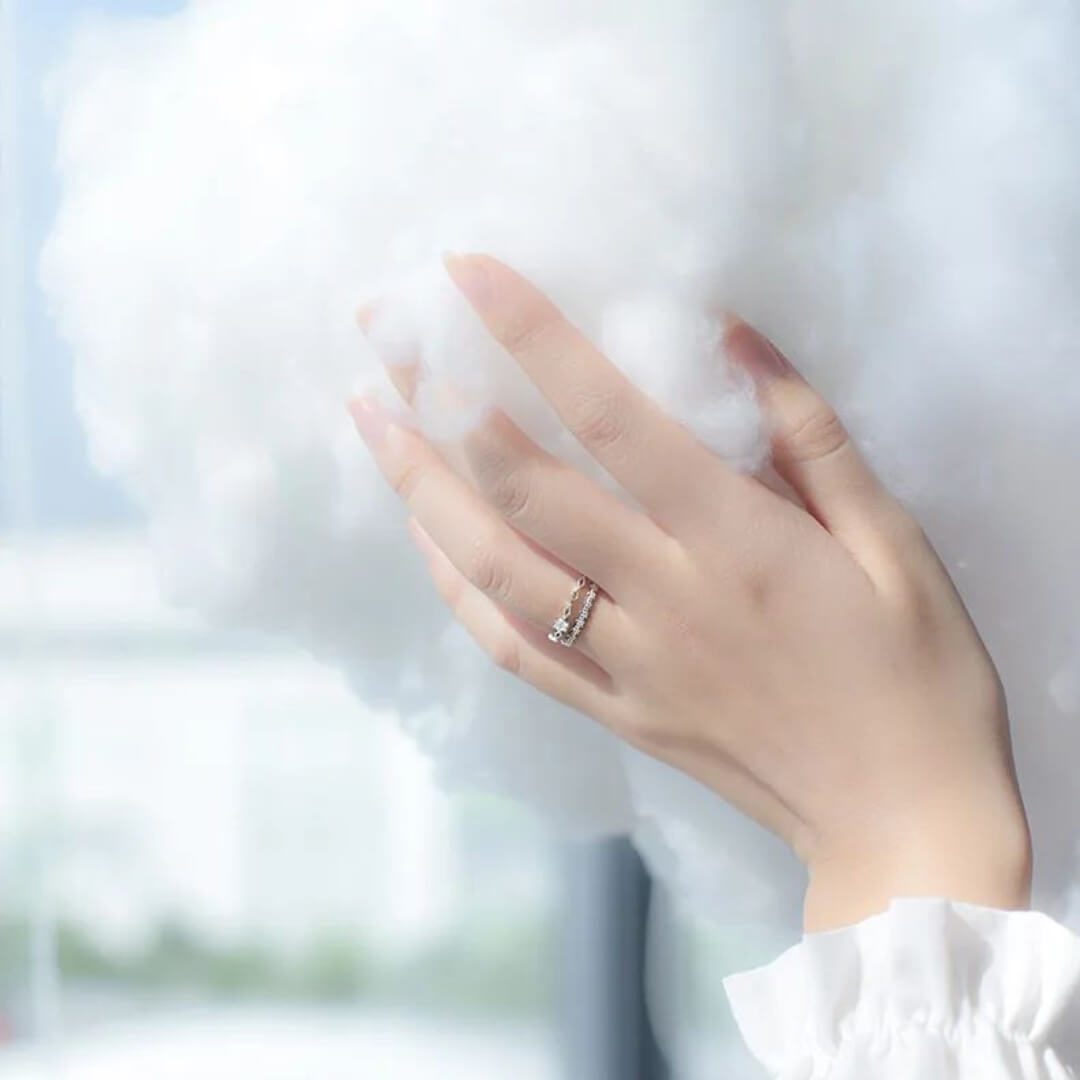 Floral Silver Adjustable Ring - Diane Jewelry