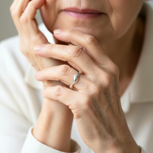 Modern Wavy Open Silver Ring Susan Rose Jewelry