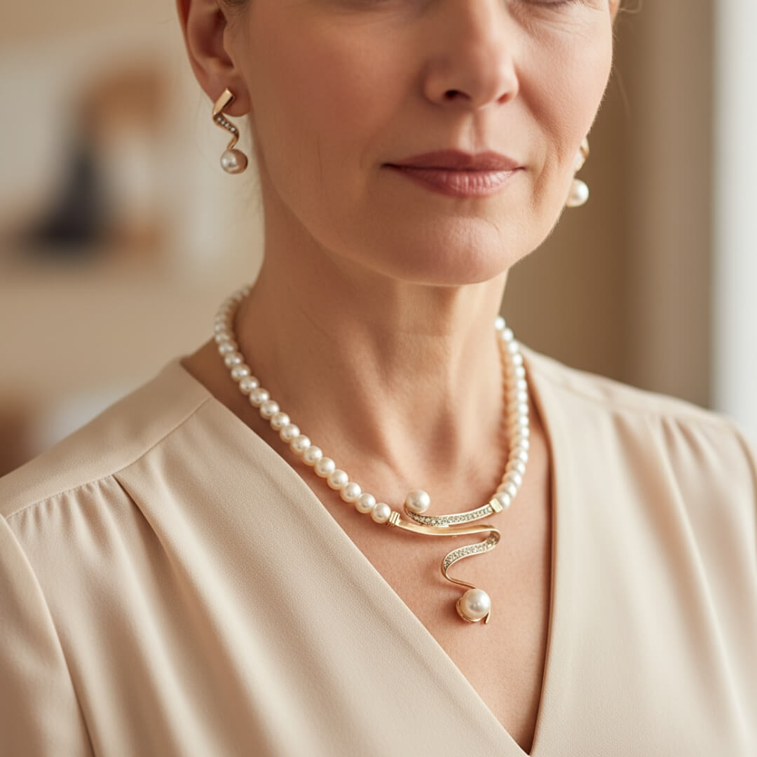 Pearl Necklace and Earring Set Susan Rose Jewelry