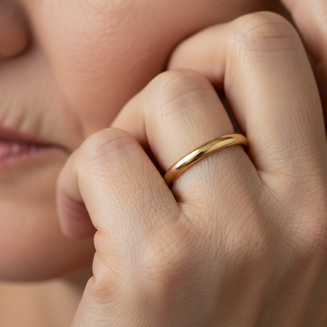 Classic Gold Polished Band Ring Susan Rose Jewelry