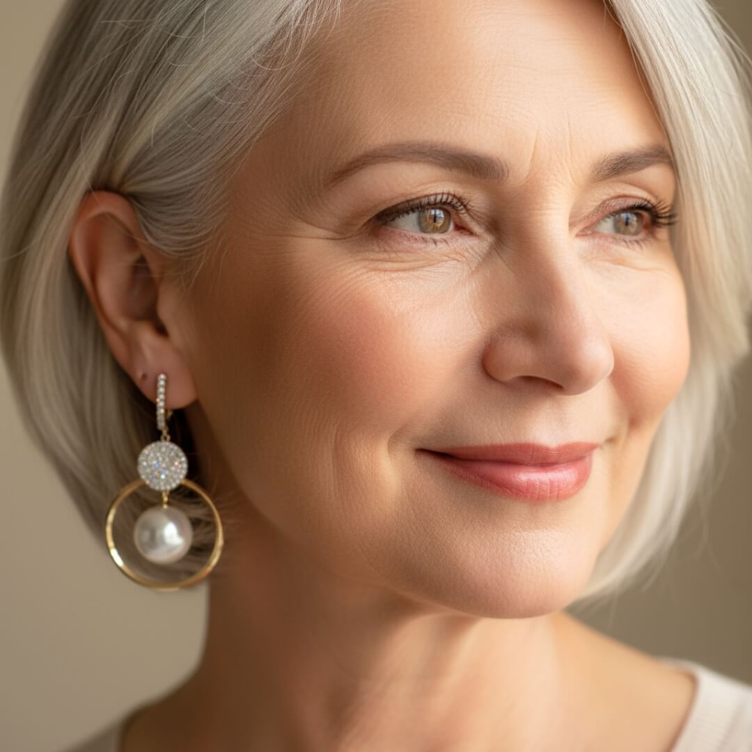 Crystal Pearl Dangle Earrings Susan Rose Jewelry