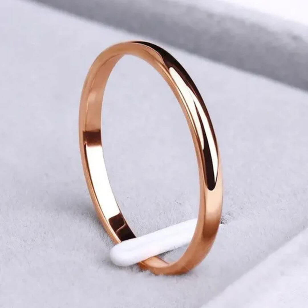 Classic Gold Polished Band Ring Diane Jewelry