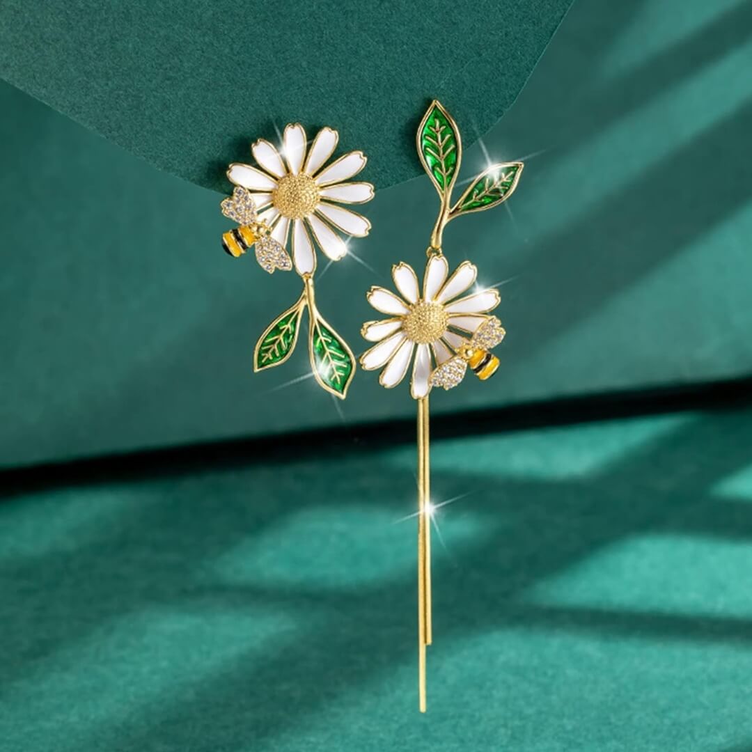 Daisy Bee Mismatched Earrings - Diane Jewelry