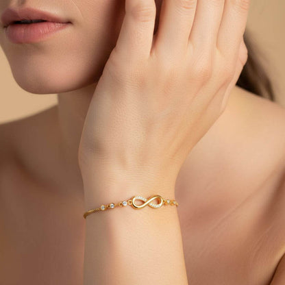 Gold Infinity Adjustable Bolo Bracelet Emma & Noah Jewelry