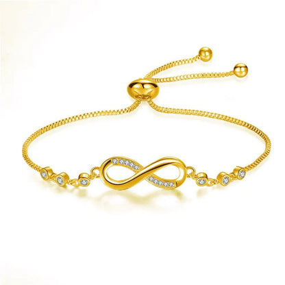 Gold Infinity Adjustable Bolo Bracelet - Diane Jewelry