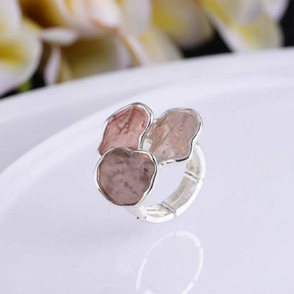 Abstract Petal Statement Ring Silver - Diane Jewelry