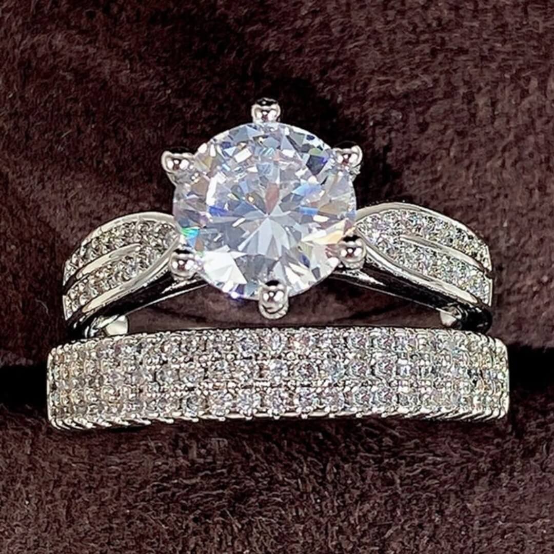 Sparkling Wedding Engagement Ring - Diane Jewelry