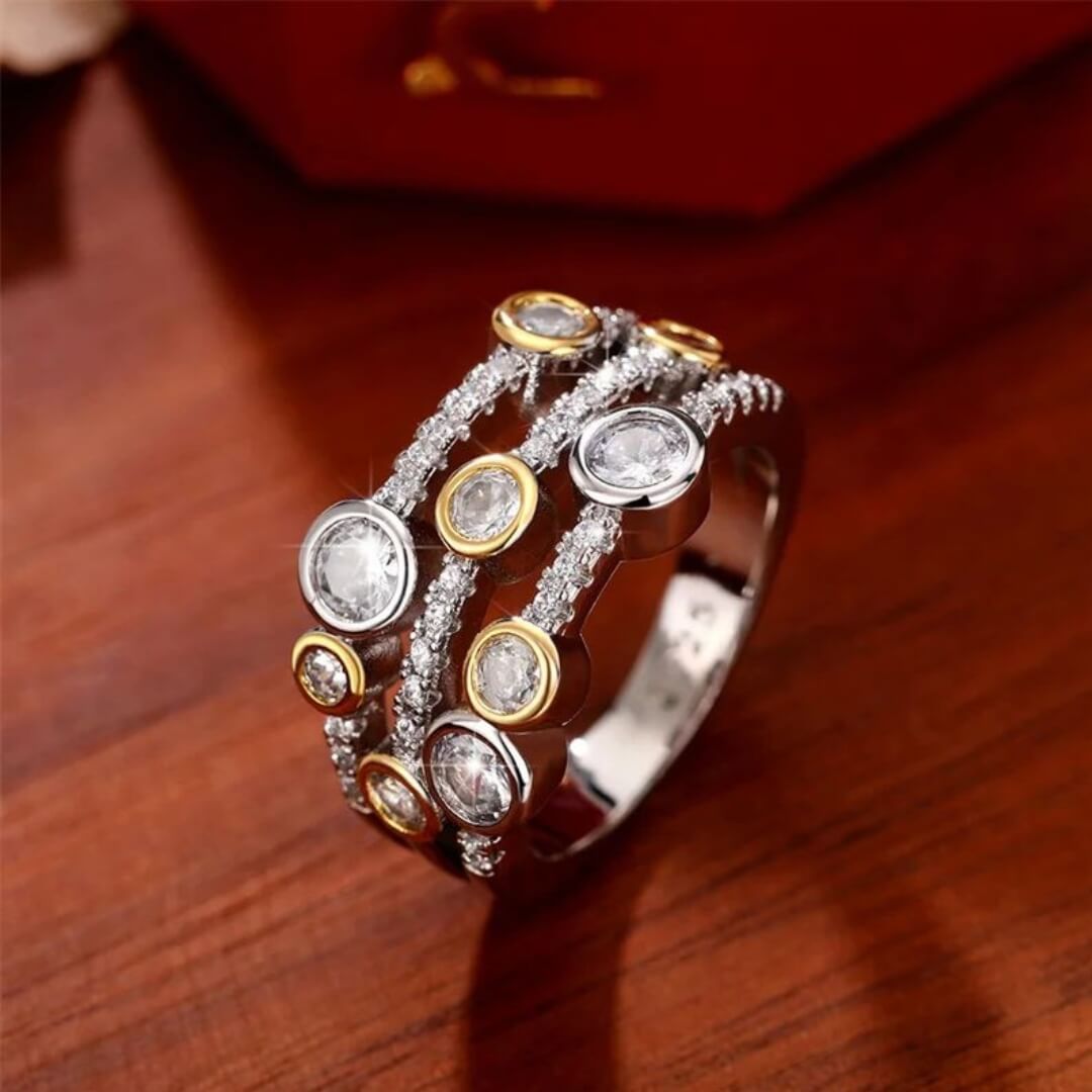 Multi-Layer Sparkling Crystal Ring - Diane Jewelry
