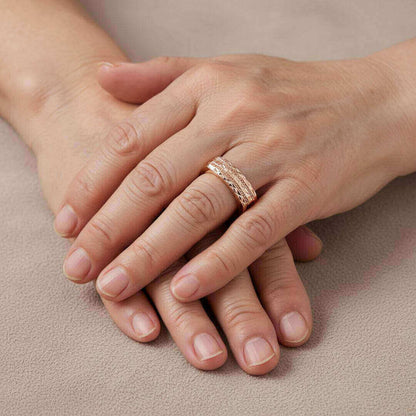 Geometric Rose Gold Statement Ring Emma & Noah Jewelry