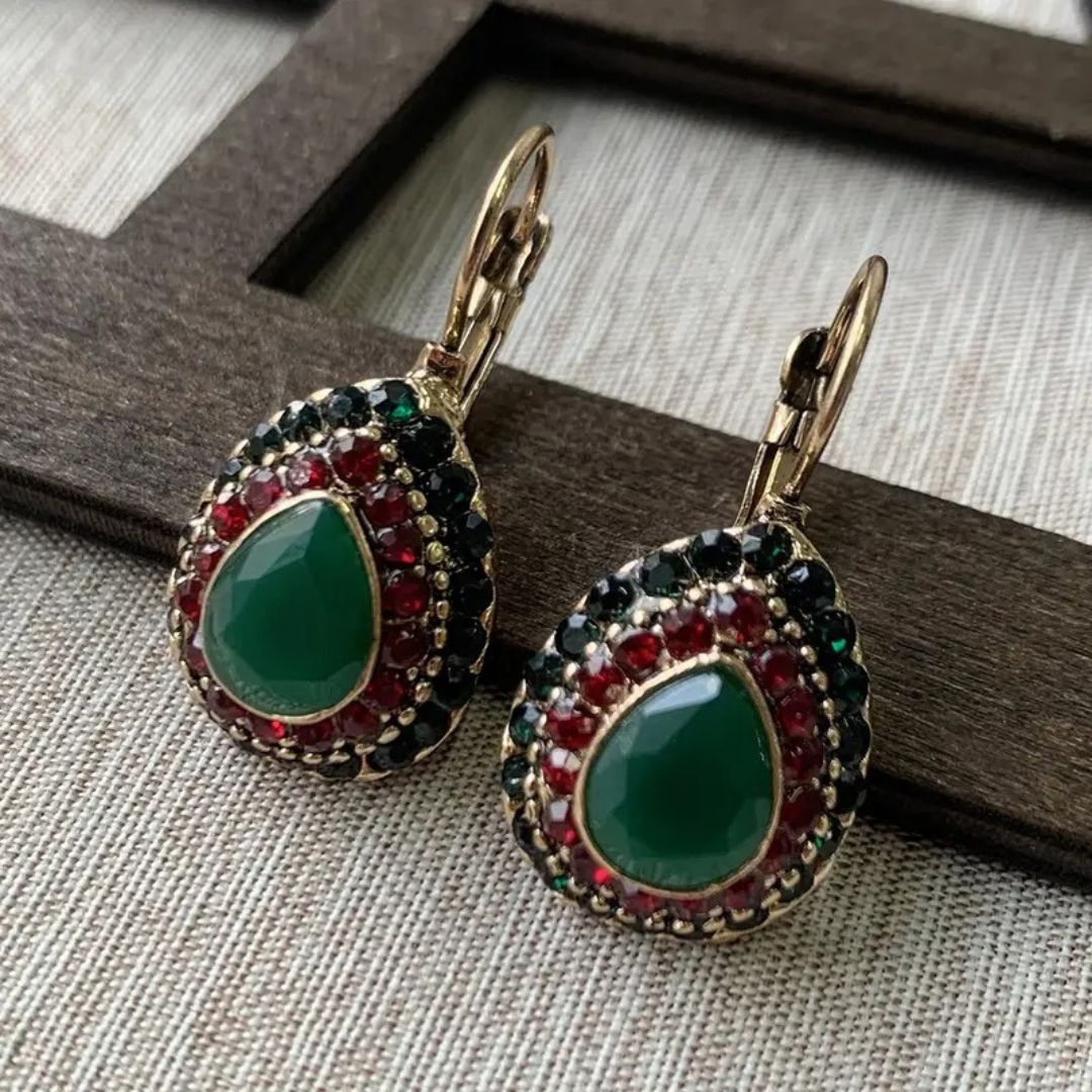 Boho Turquoise Teardrop Dangle Earrings - Diane Jewelry