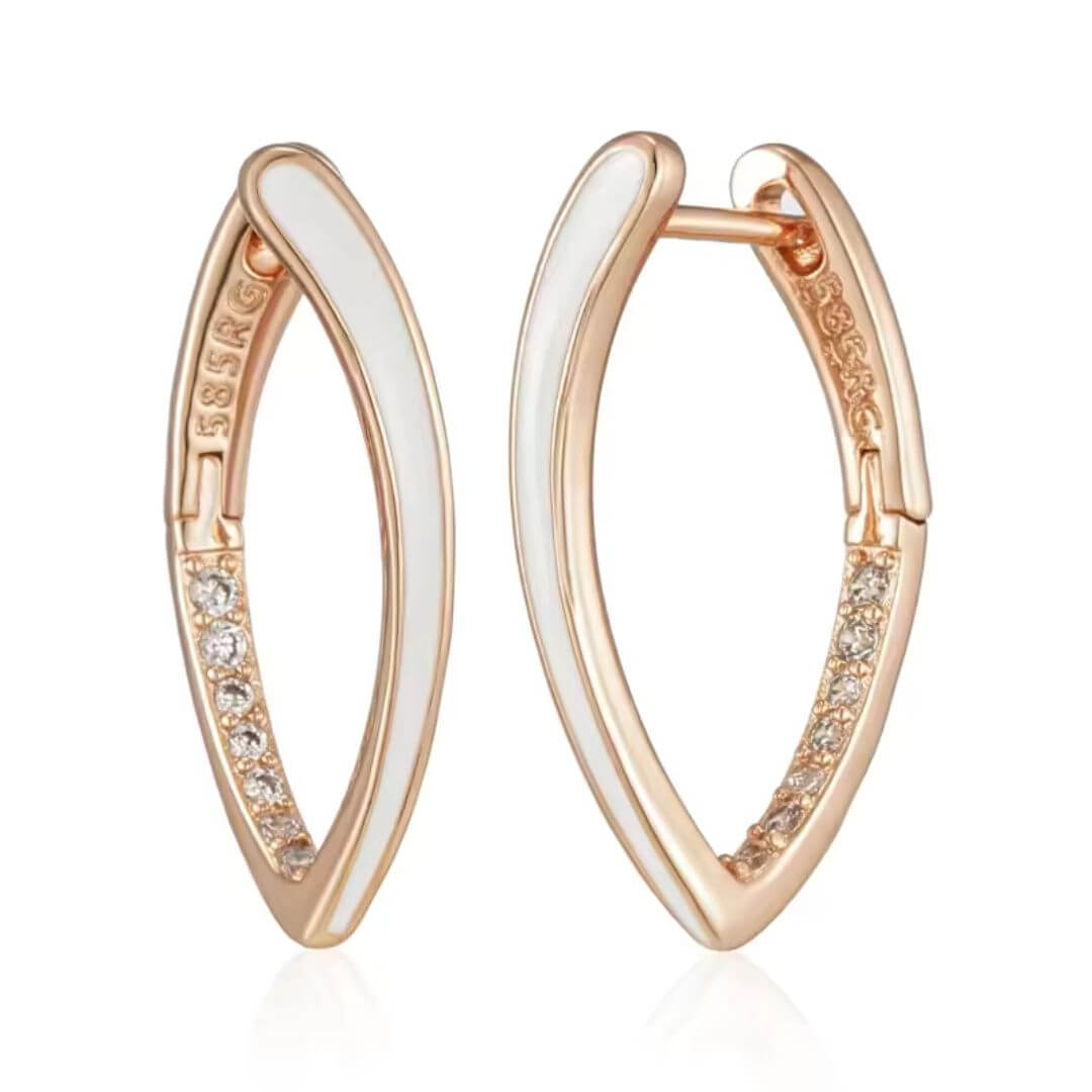 Black Gold Crystal Hoop Earrings - Diane Jewelry