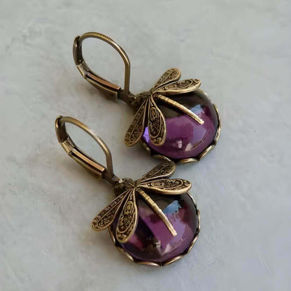 Vintage Dragonfly Dangle Earrings Emma & Noah Jewelry