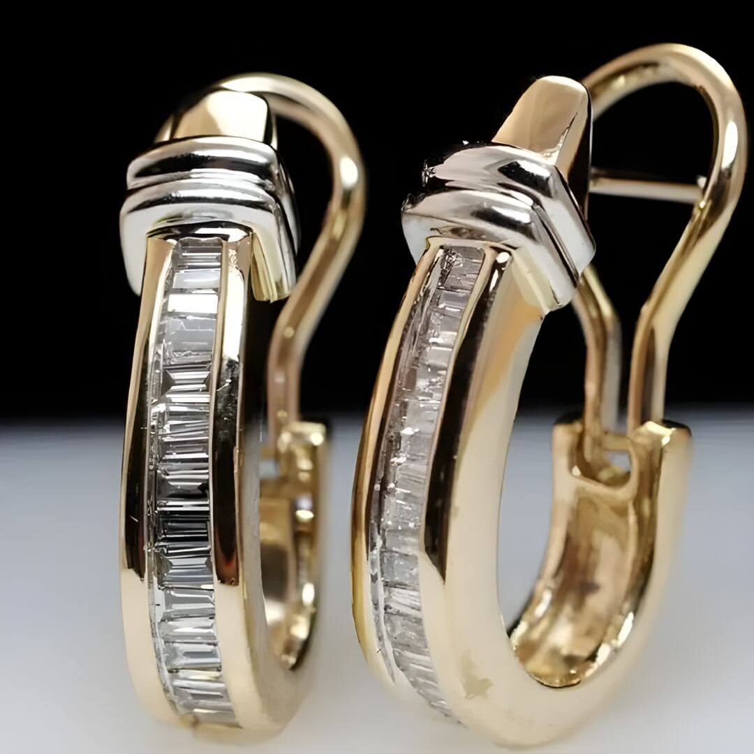 Elegant Gold Huggie Earrings Emma & Noah Jewelry