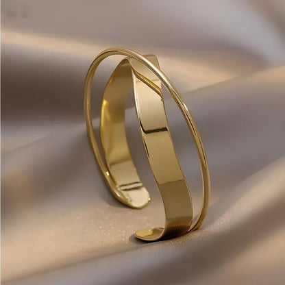 Minimalist Gold Cuff Bracelet Emma & Noah Jewelry