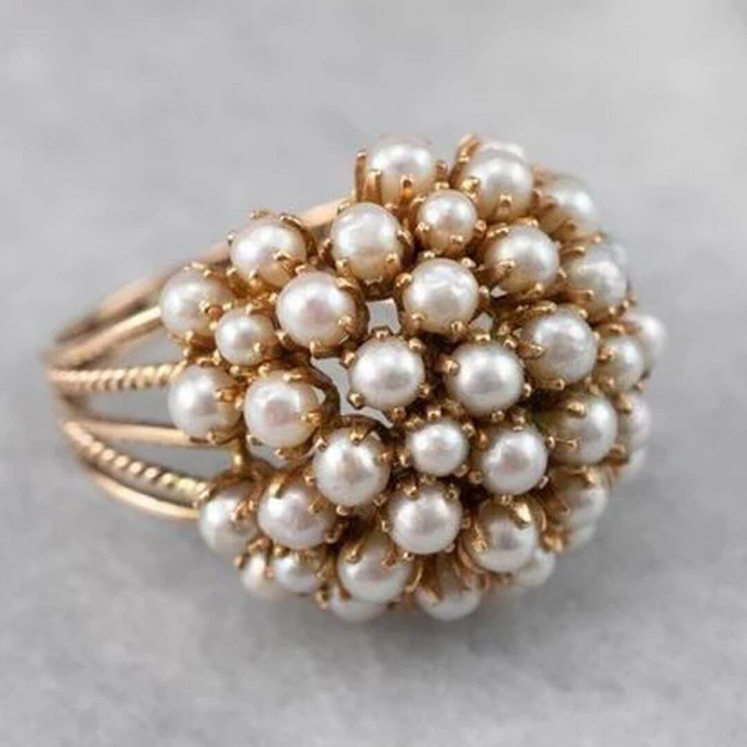 Vintage Pearl Cluster Ring Emma & Noah Jewelry