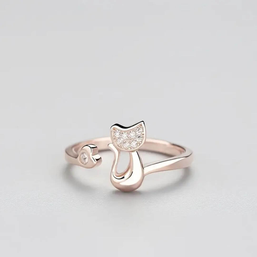 Adjustable Cat Ring Rose Gold - Diane Jewelry