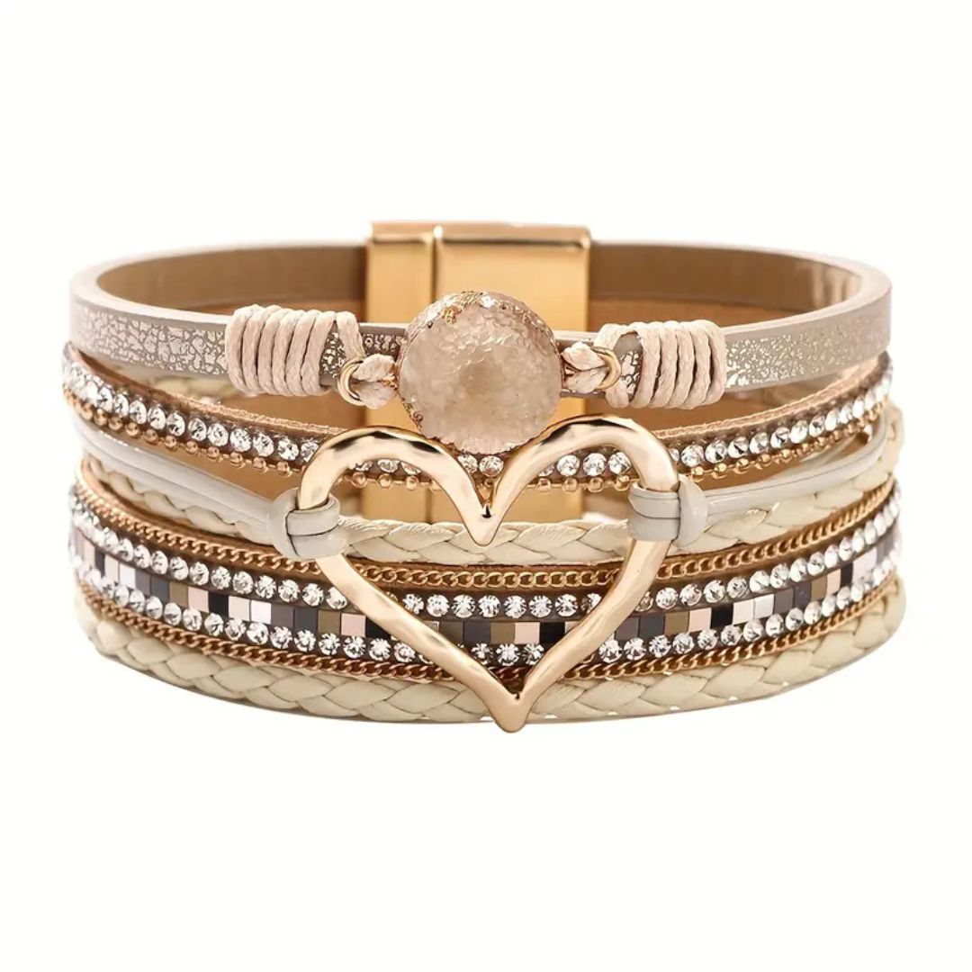 Boho Heart Layered Bracelet - Diane Jewelry