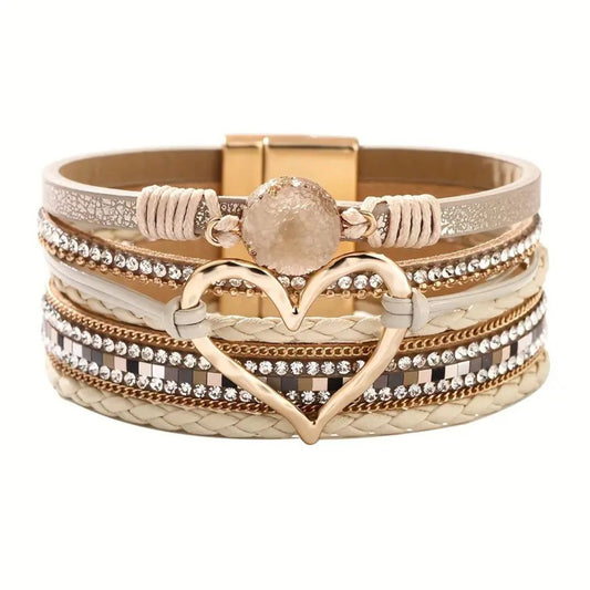 Boho Heart Layered Bracelet - Diane Jewelry