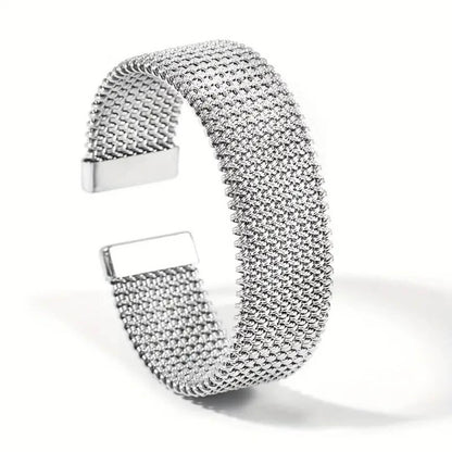 Stainless Steel Mesh Cuff Bracelet - Diane Jewelry