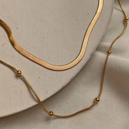 Minimalist Layered Gold Necklace Set - Diane Jewelry