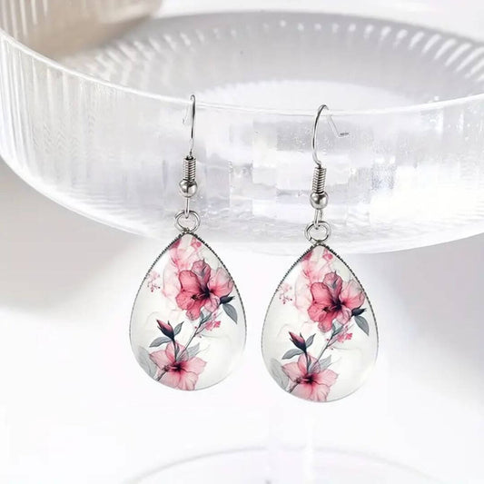 Vintage Floral Teardrop Earrings Women - Diane Jewelry