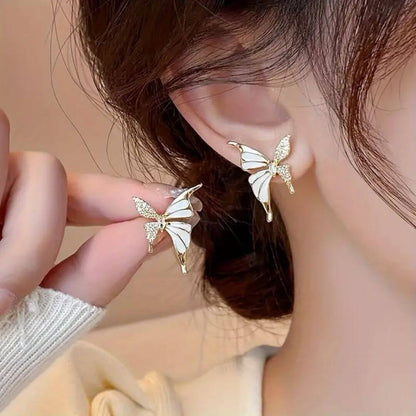 Gold Butterfly Stud Earrings Women - Diane Jewelry