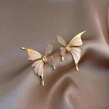Gold Butterfly Stud Earrings Women - Diane Jewelry