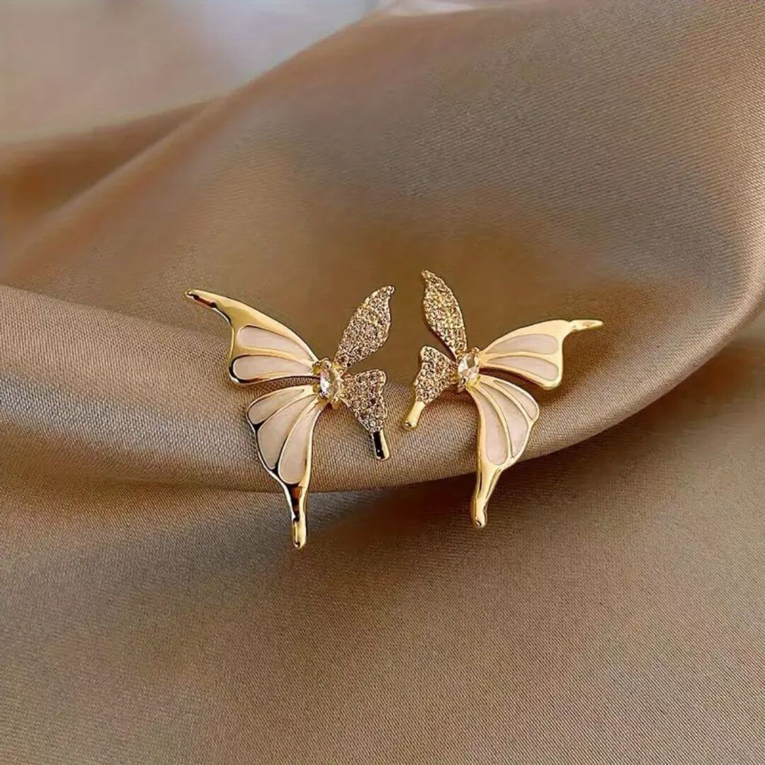 Gold Butterfly Stud Earrings Women - Diane Jewelry