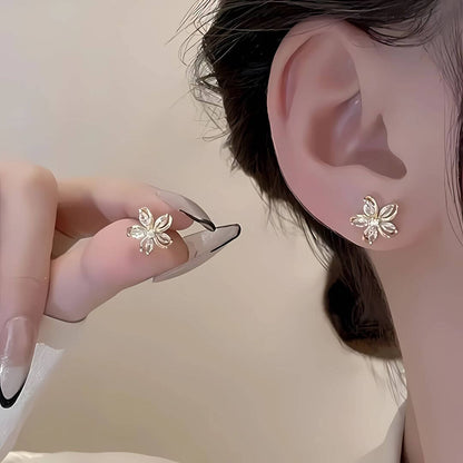 Crystal Flower Stud Earrings Women - Diane Jewelry