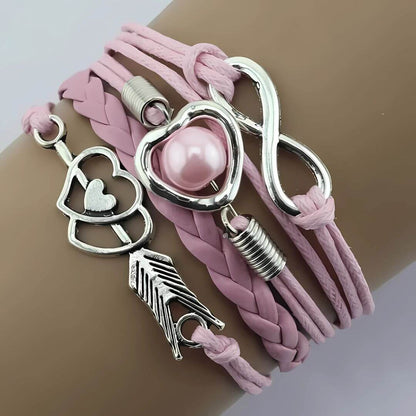 Infinity Love Charm Wrap Bracelet - Diane Jewelry